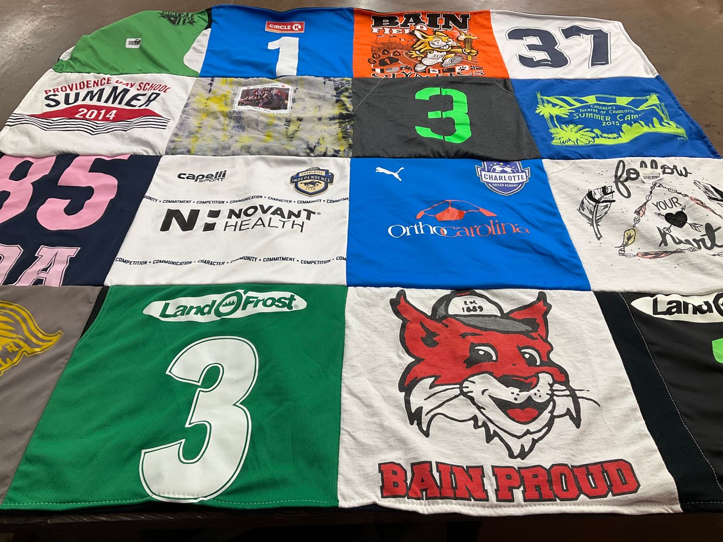 T-shirt quilt featuring charlotte soccer academy by Billi from NC
