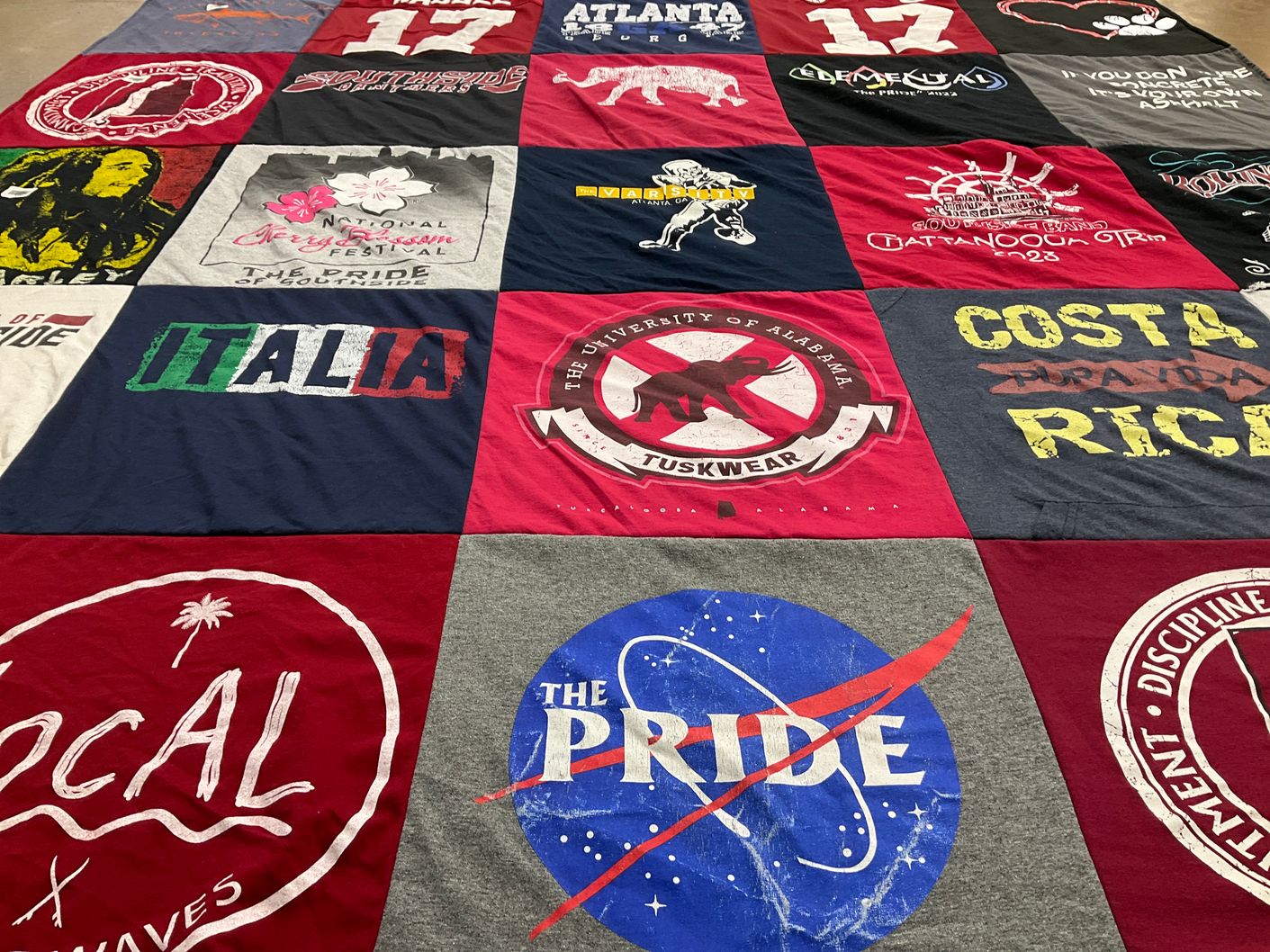 T-shirt quilt from the university of alabama by Katie from AL