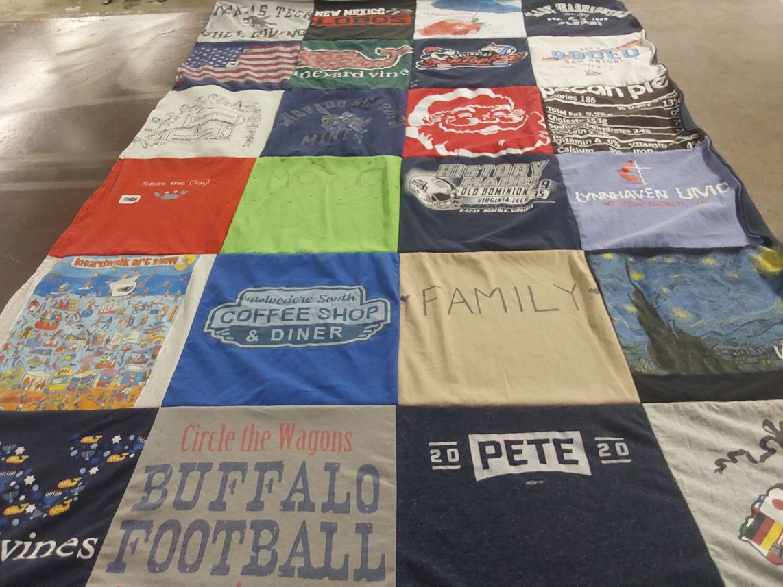 T-shirt quilt featuring buffalo football by Blake from VA