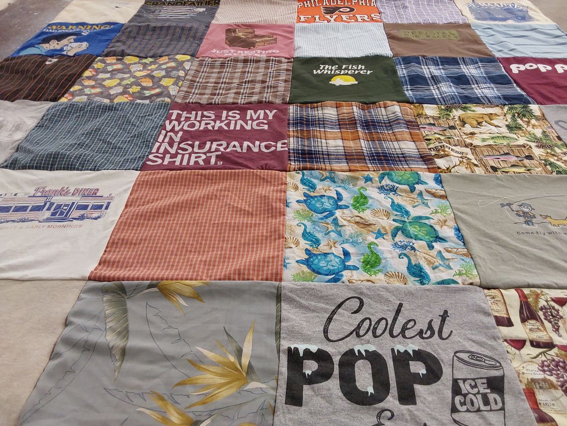 T-shirt quilt featuring philadelphia flyers by Dina from NJ