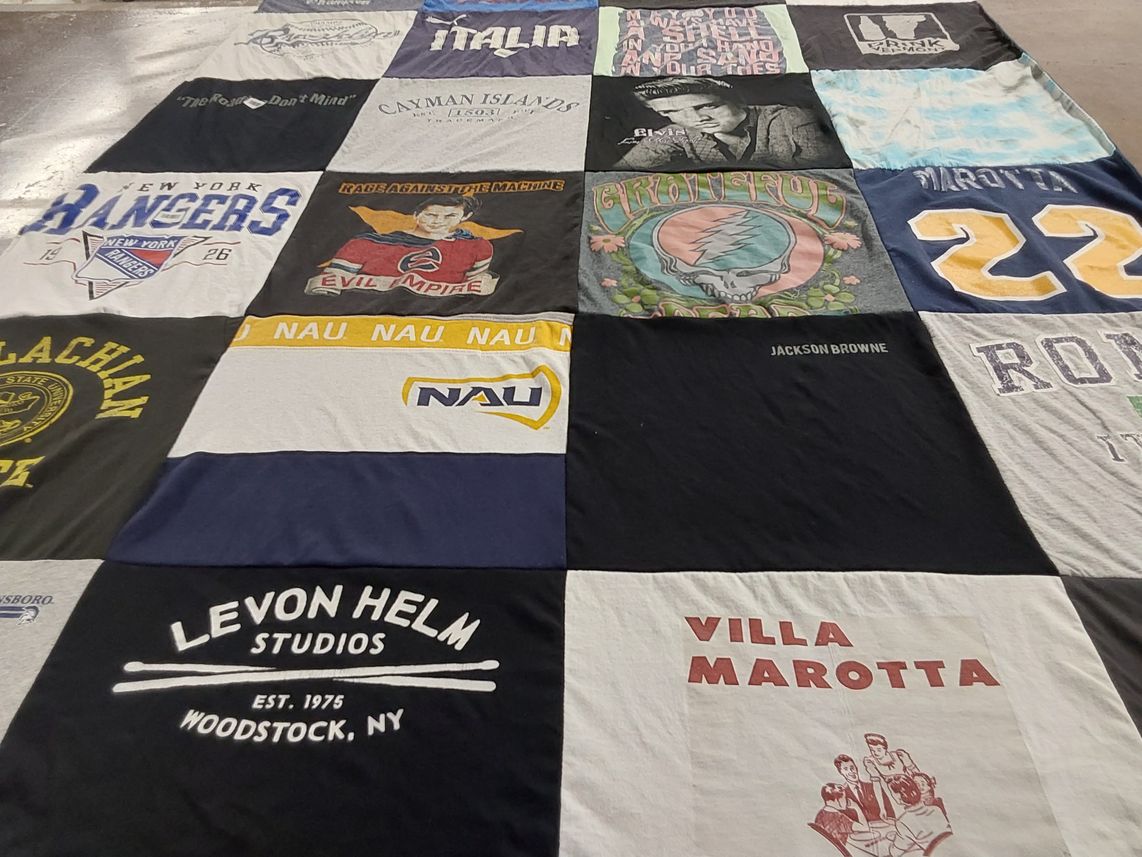 T-shirt quilt featuring new york rangers by Barbara from NC