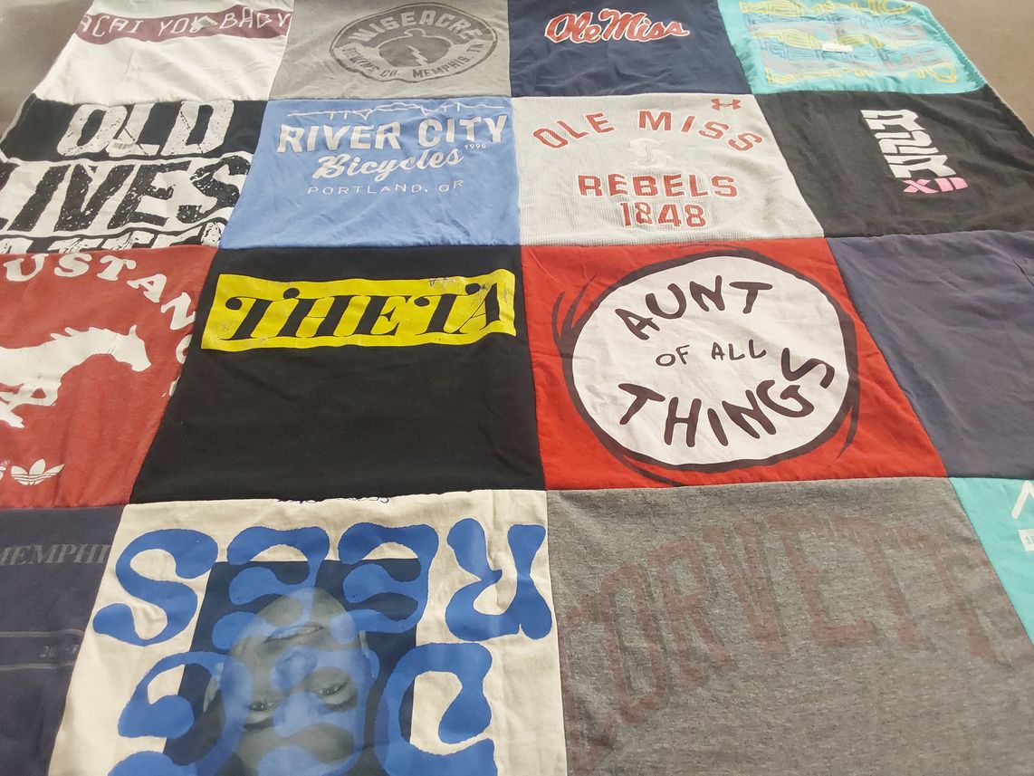 T-shirt quilt from university of mississippi by Ashley from TN