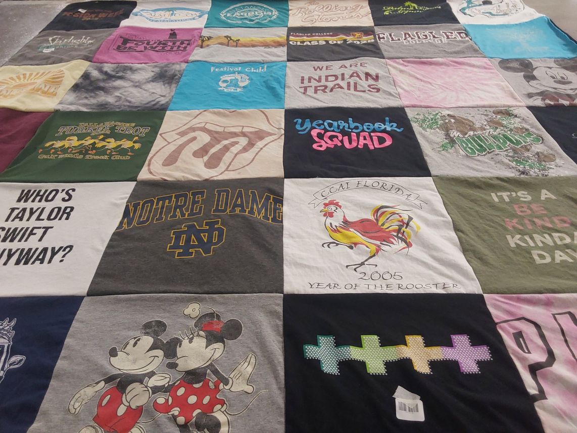 T-shirt quilt from notre dame university by Sara from FL