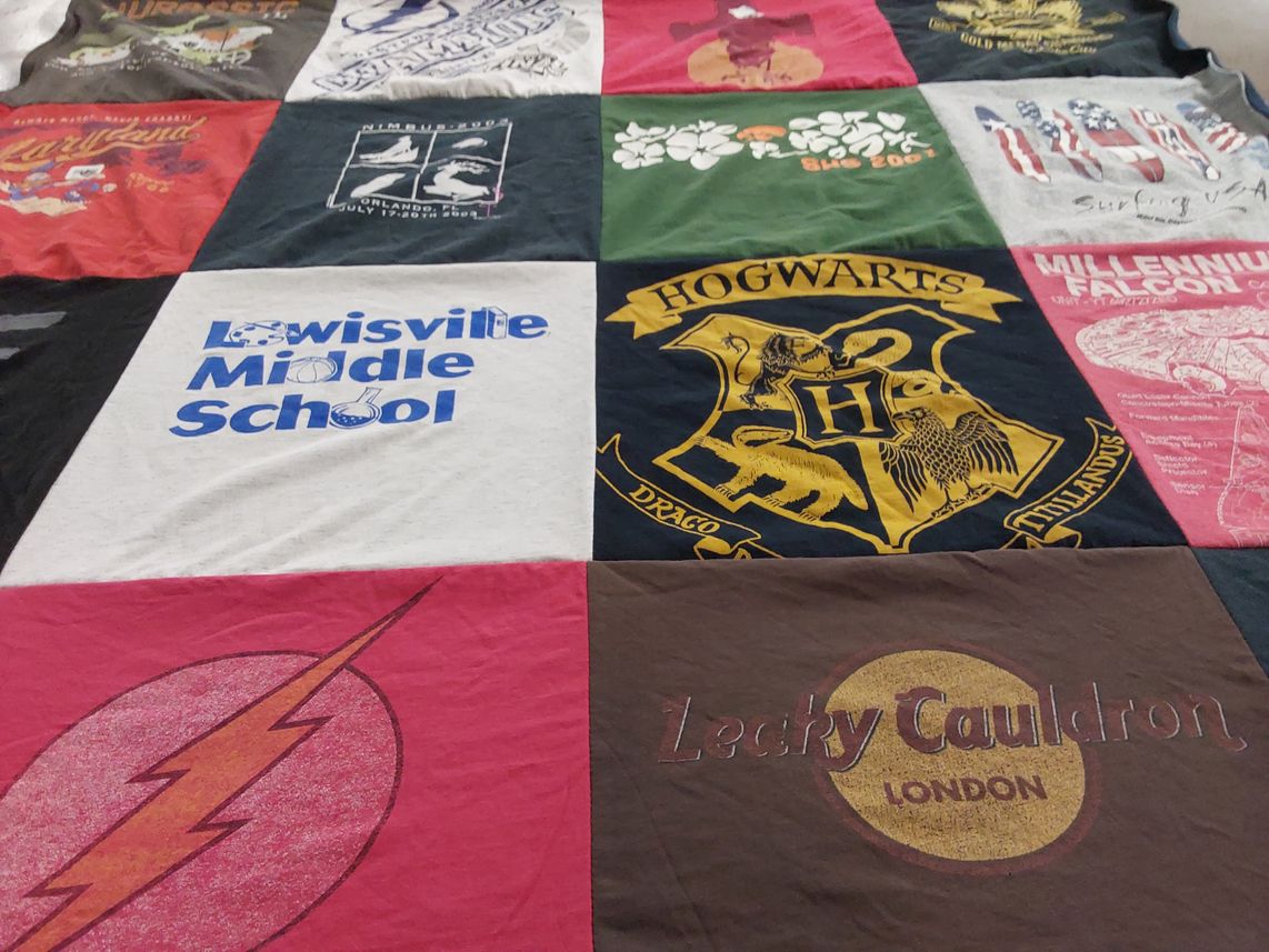 T-shirt quilt from lewisville middle school by SCOTT from MD