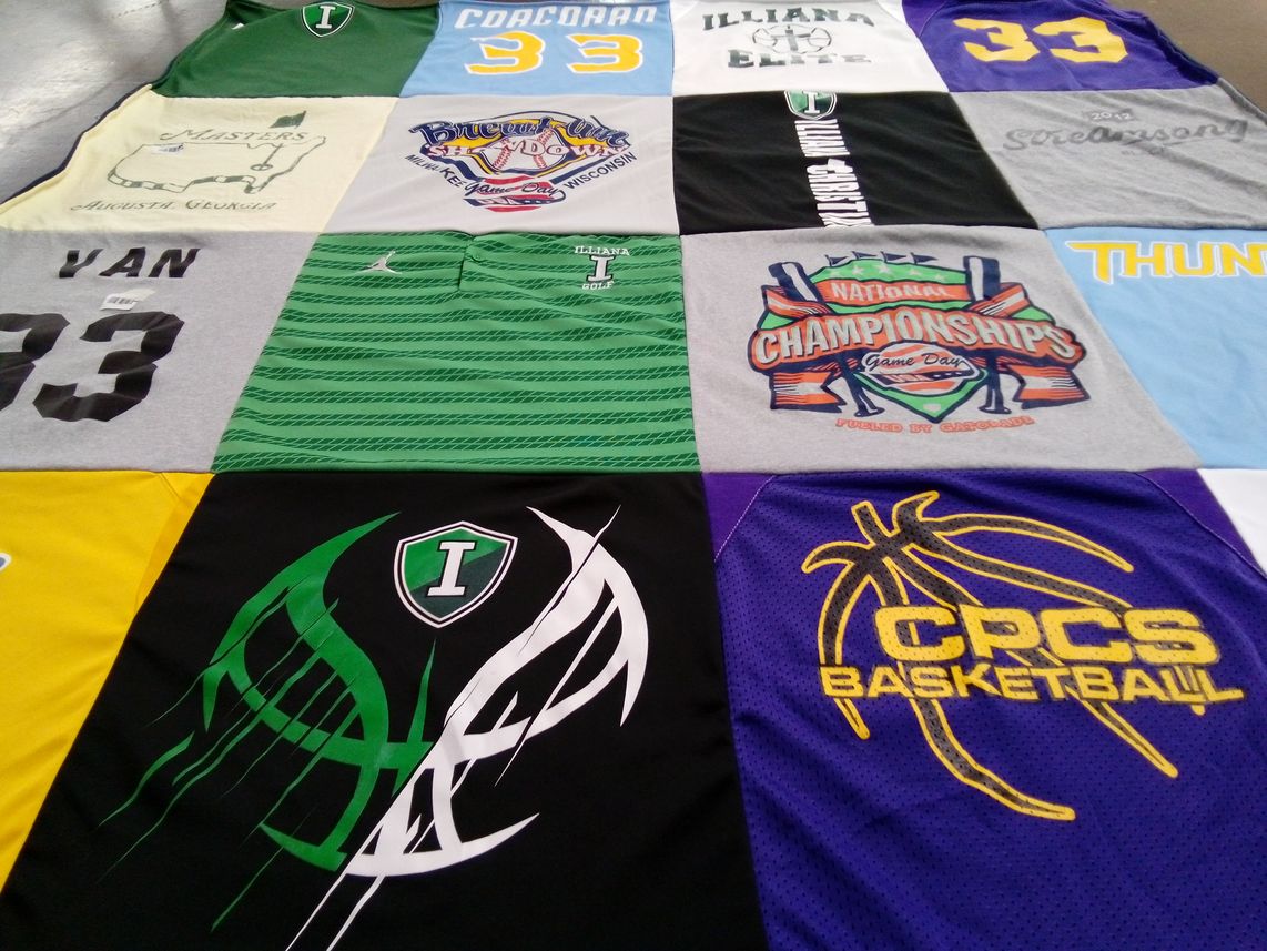 T-shirt quilt featuring cpcs basketball by Natasha from IN