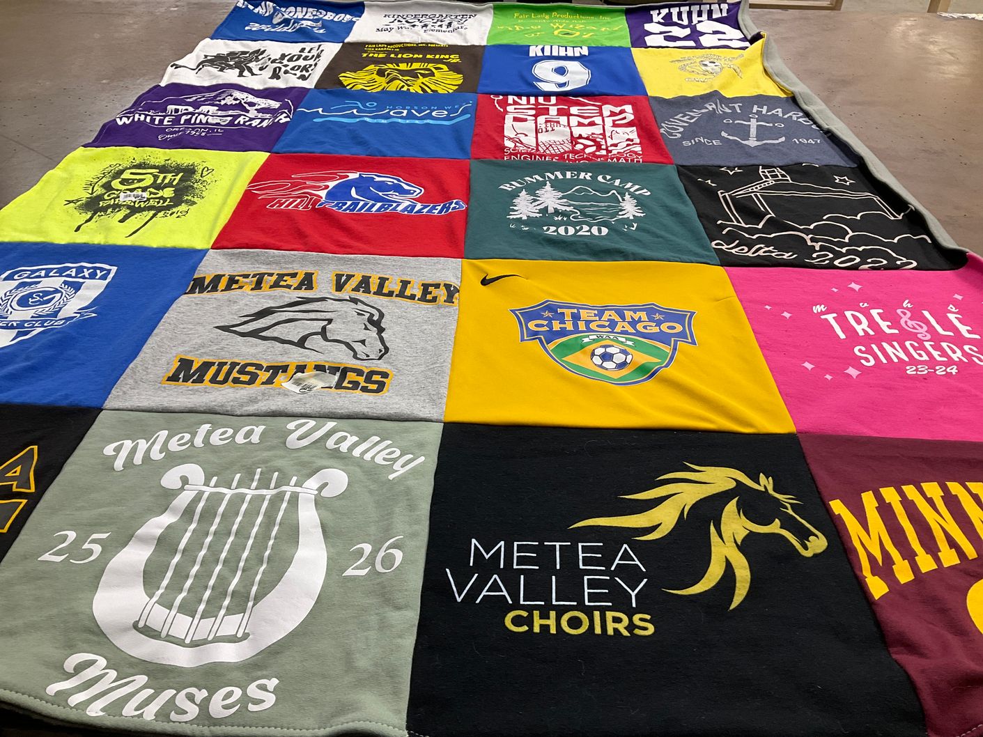T-shirt quilt featuring team chicago by Lisa from IL