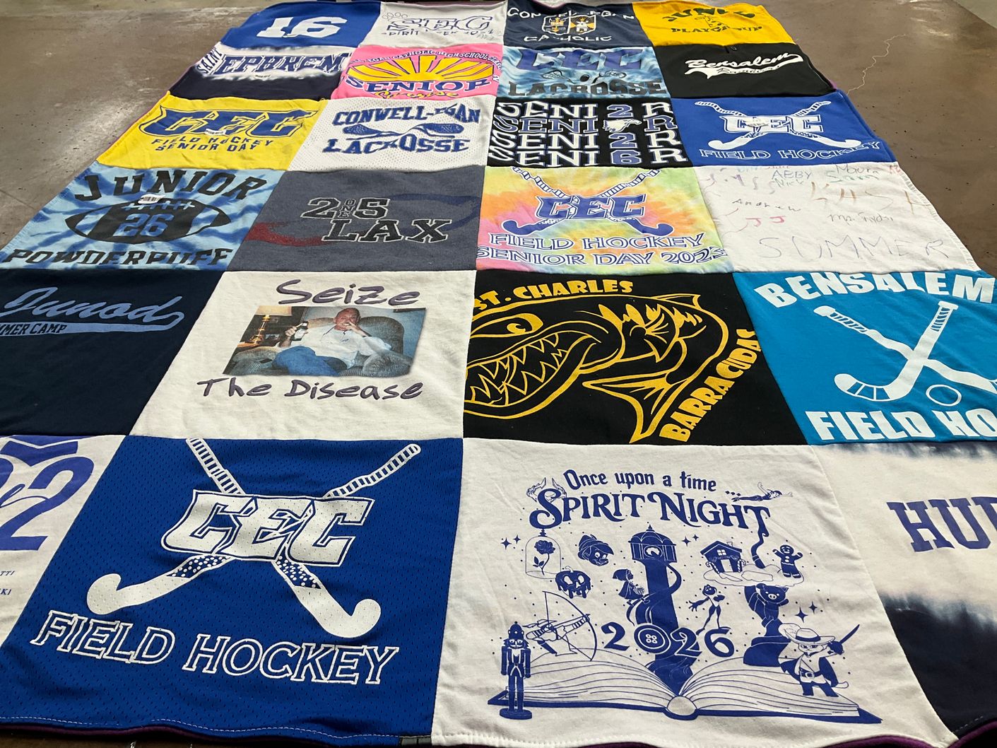 T-shirt quilt featuring bensalem field hockey, bensalem barracudas by Amanda from PA