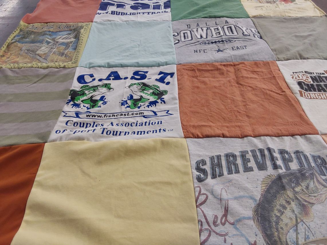 T-shirt quilt featuring dallas cowboys by Kaci from TX