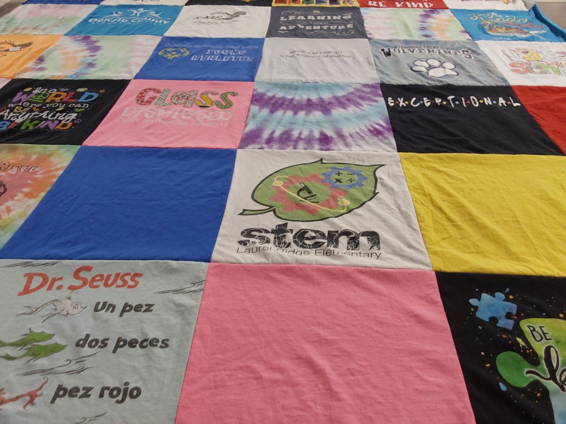 T-shirt quilt featuring wolverines by Catherine from GA