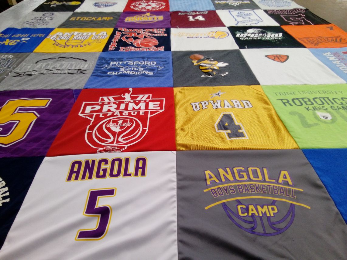 T-shirt quilt featuring angola boys basketball by Audri from IN