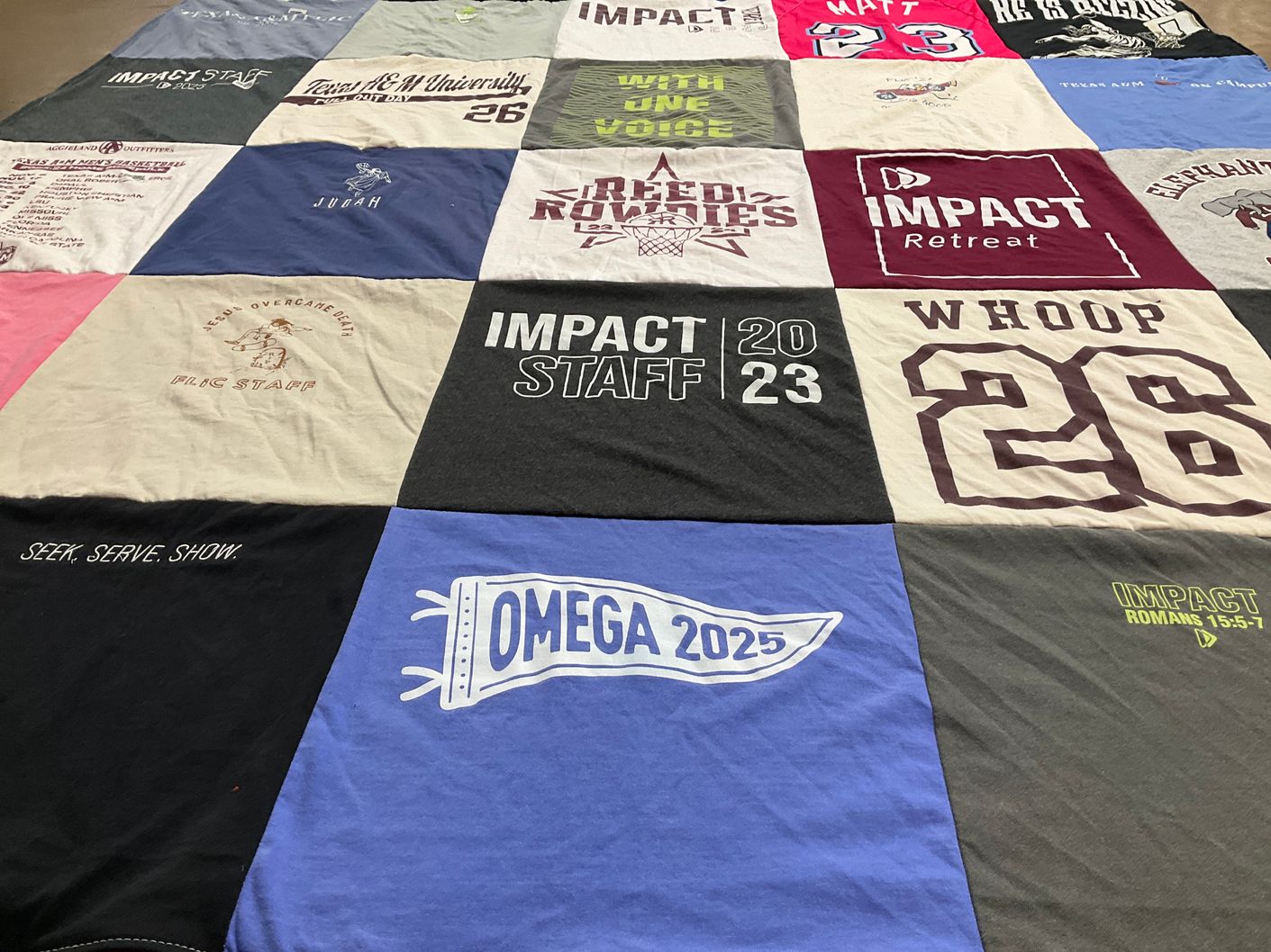 T-shirt quilt from howard payne university by Patti from TX