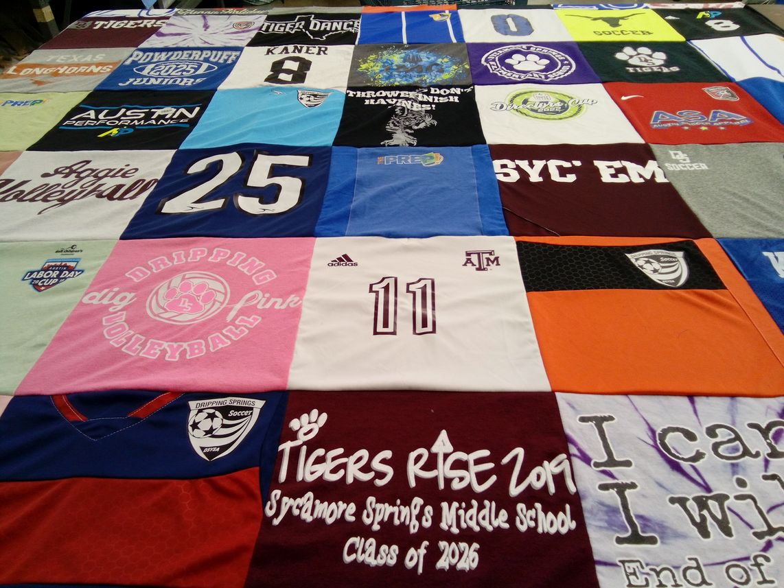 T-shirt quilt featuring dripping springs soccer by Paige from TX