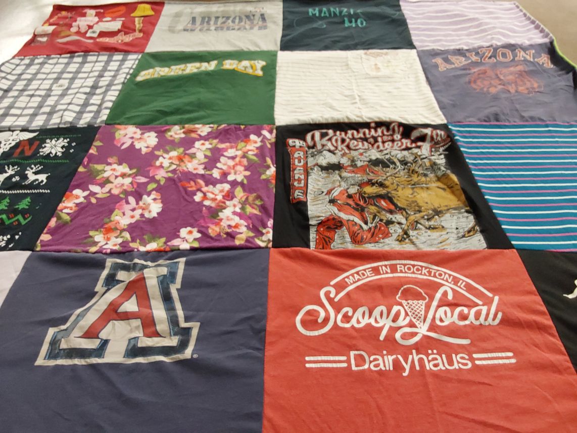 T-shirt quilt from university of arizona by Diana from AZ