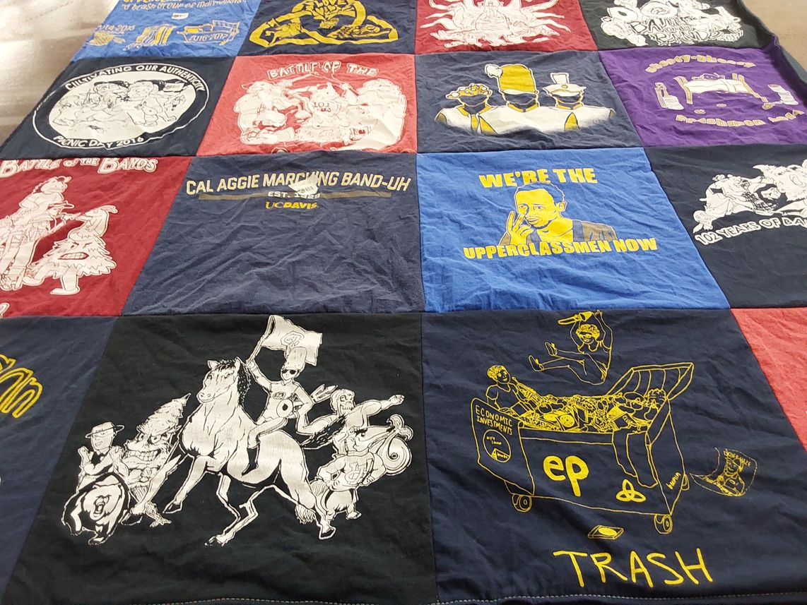 T-shirt quilt from university of california, davis by Shelby from CA