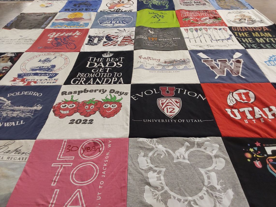 T-shirt quilt featuring utah utes by Annie from UT