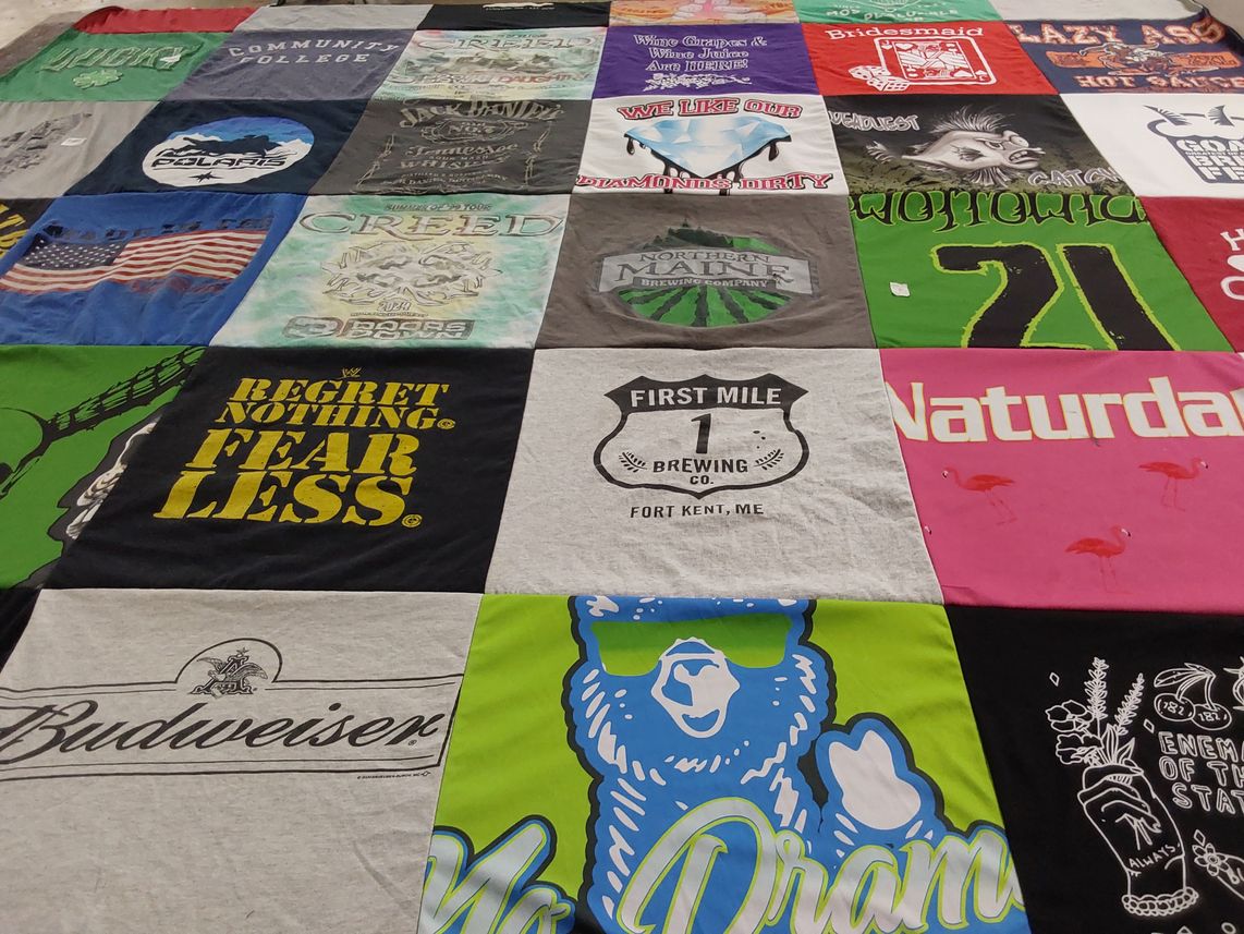 T-shirt quilt from community college by Olivia from MA