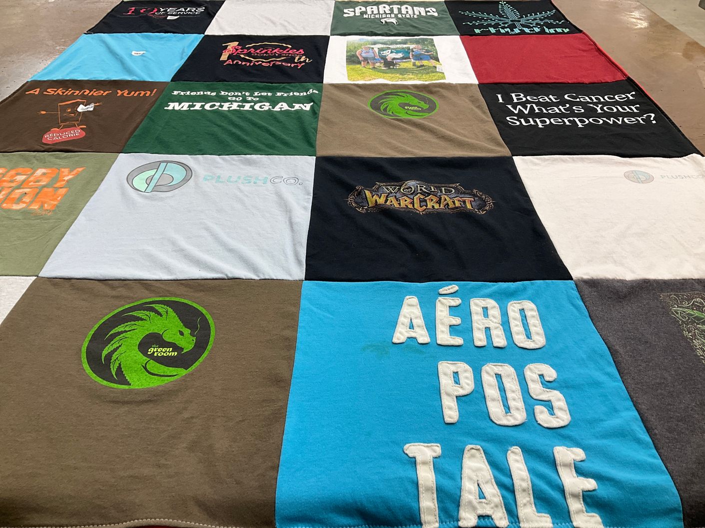 T-shirt quilt from michigan state university by Alisha from MI