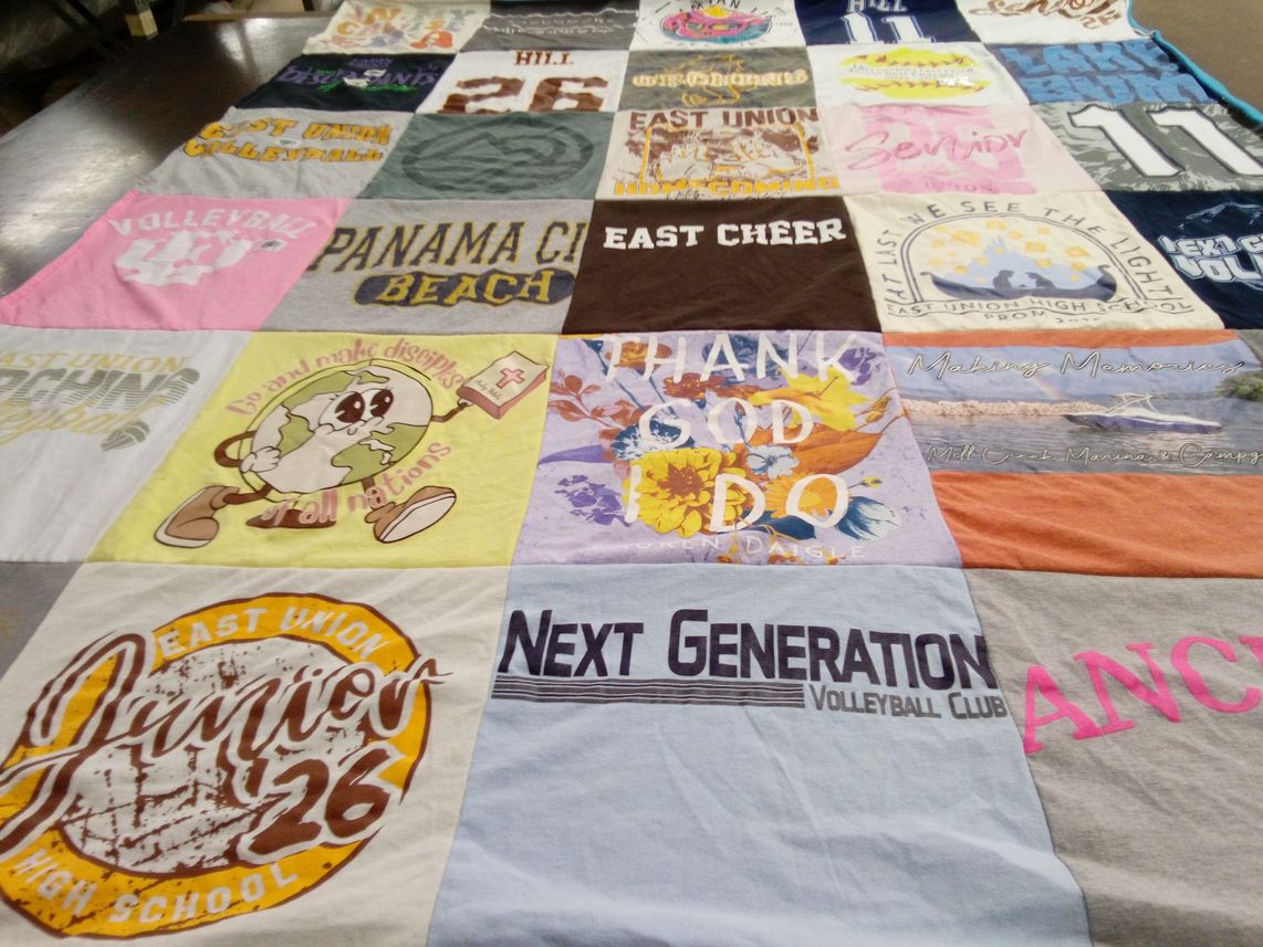 T-shirt quilt from east union high school by Nicole from MS