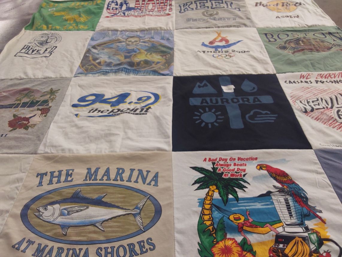 T-shirt quilt from keel university by Randy from VA