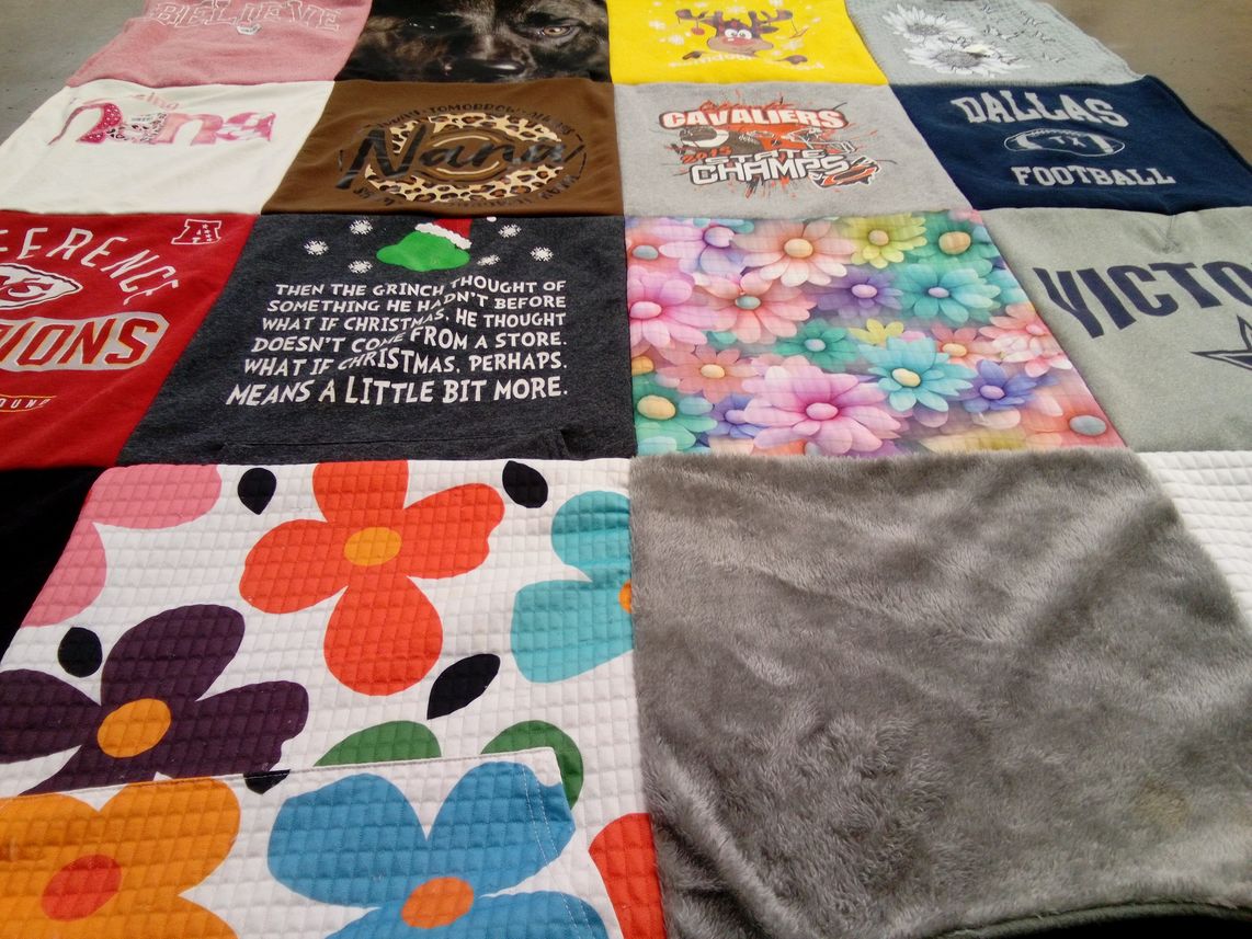T-shirt quilt with sports, holidays themes by Colin from PA