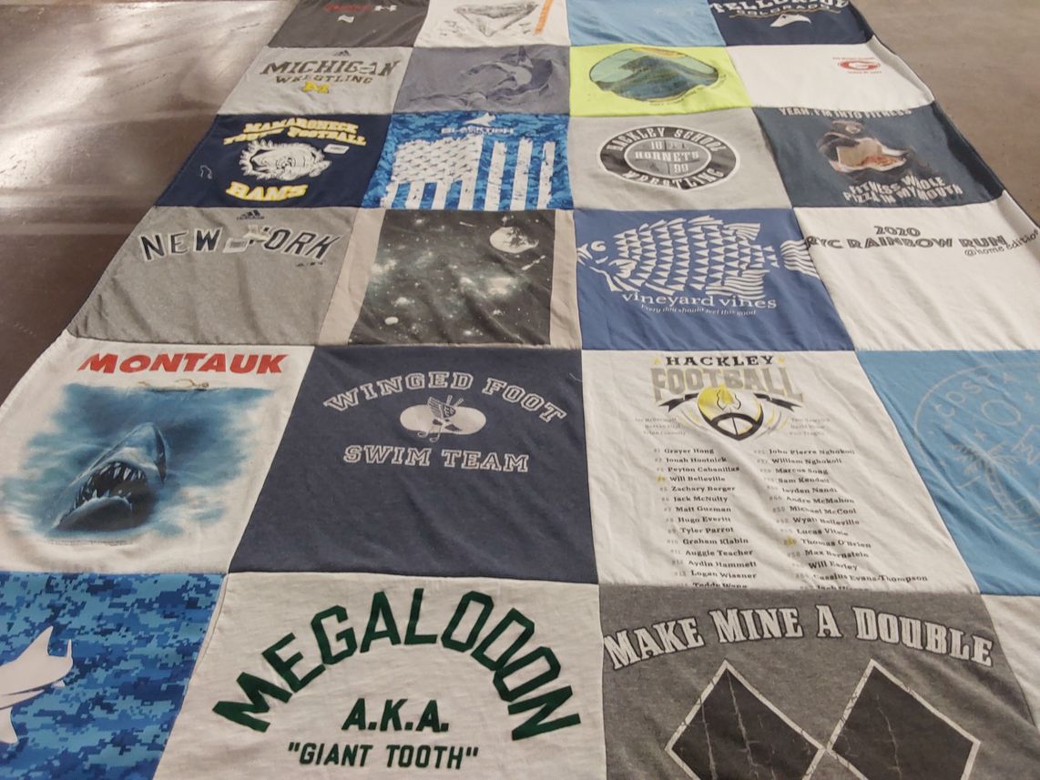 T-shirt quilt featuring hackley football by Melissa from NY