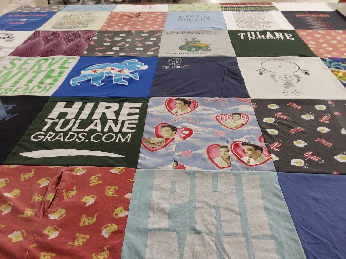 T-shirt quilt from tulane university by Sara from DC