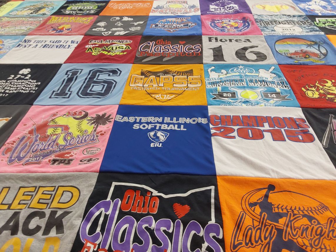 T-shirt quilt from eastern illinois university by Yvonne from OH