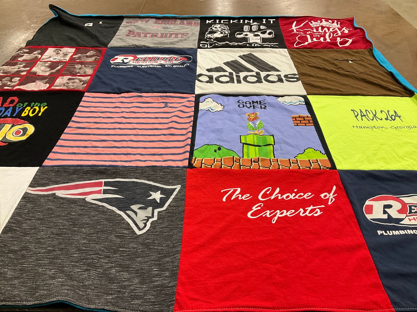 T-shirt quilt featuring new england patriots by Alexis from GA