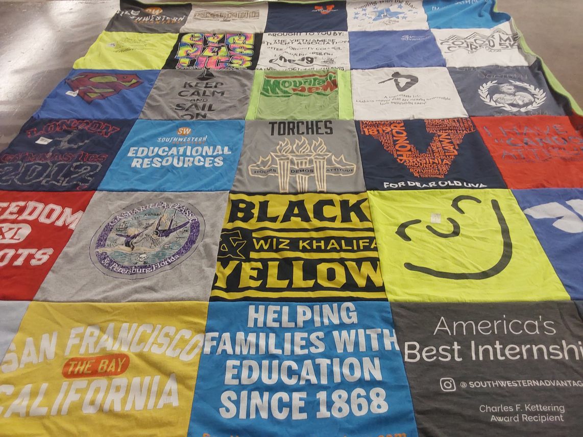 T-shirt quilt from university of virginia by YVONNE from SC