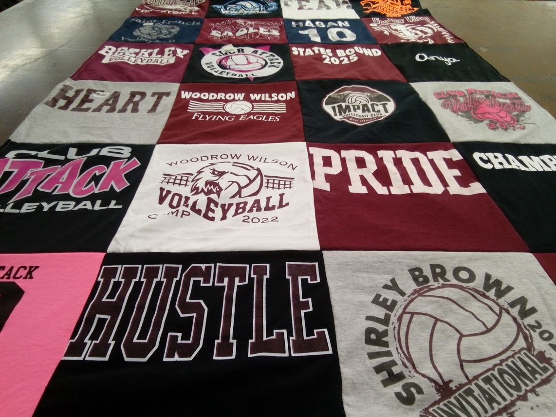 T-shirt quilt from woodrow wilson high school by Shirley from WV
