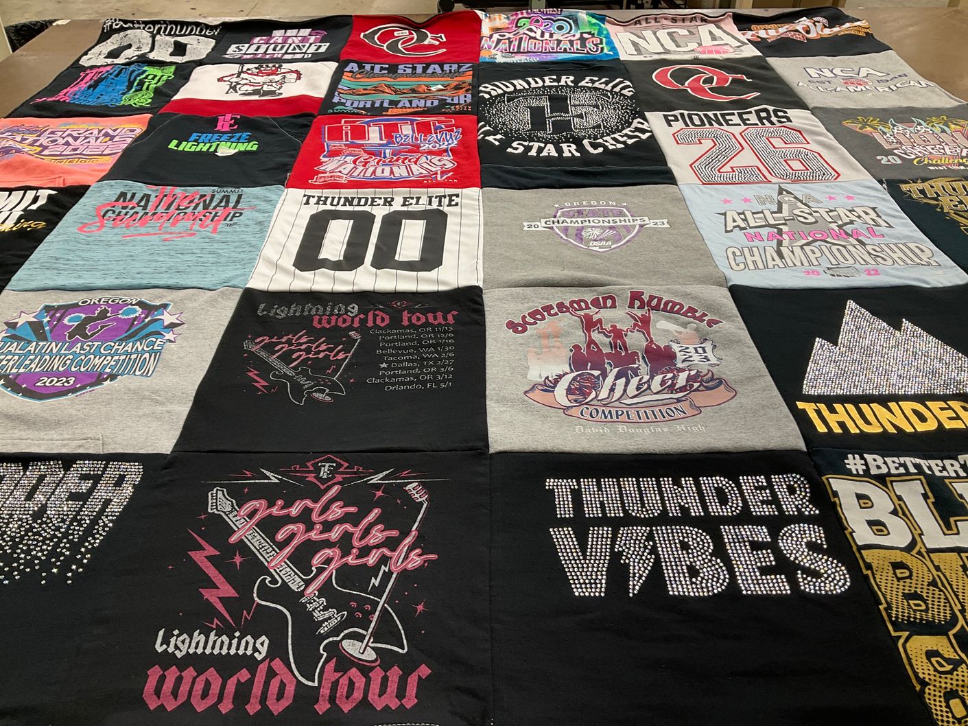T-shirt quilt from dauns douglas high school by Jennifer from OR