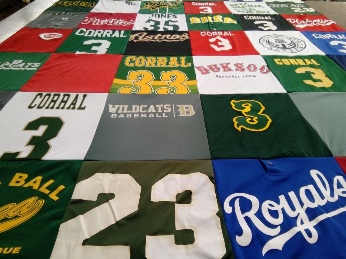 T-shirt quilt featuring wildcats baseball by Joel from CA