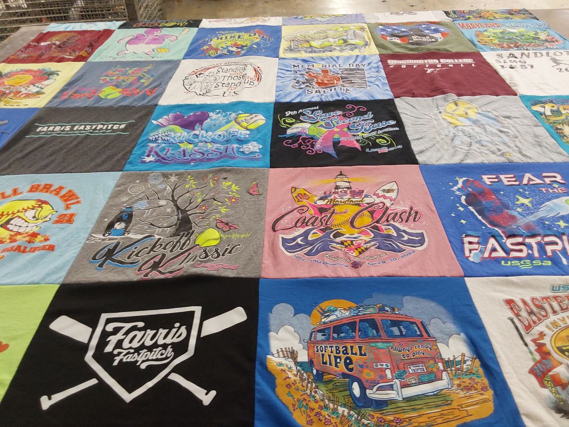 T-shirt quilt from washington college by Jennifer from DE