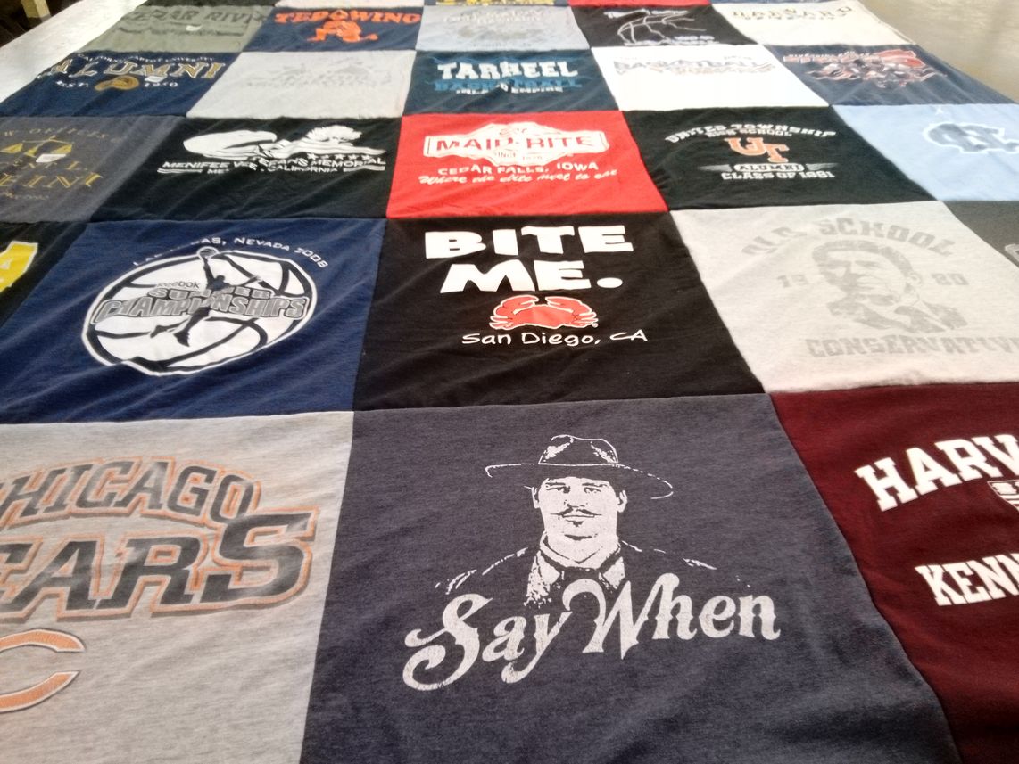 T-shirt quilt featuring chicago bears by SCOTT from CA