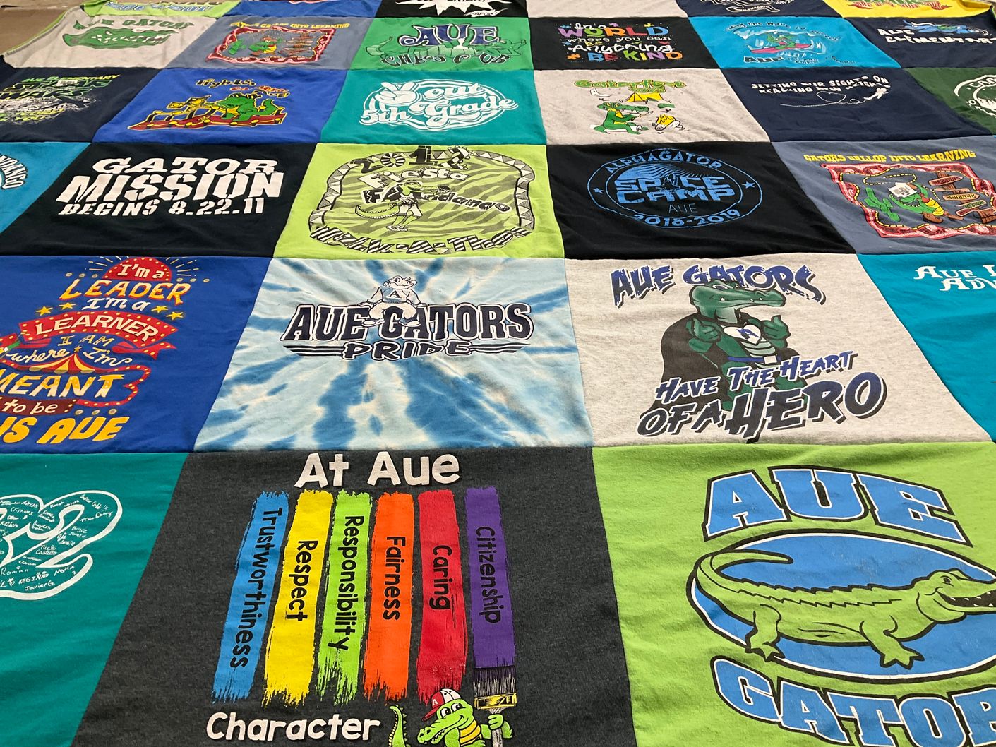 T-shirt quilt featuring aue gators by Candace from TX