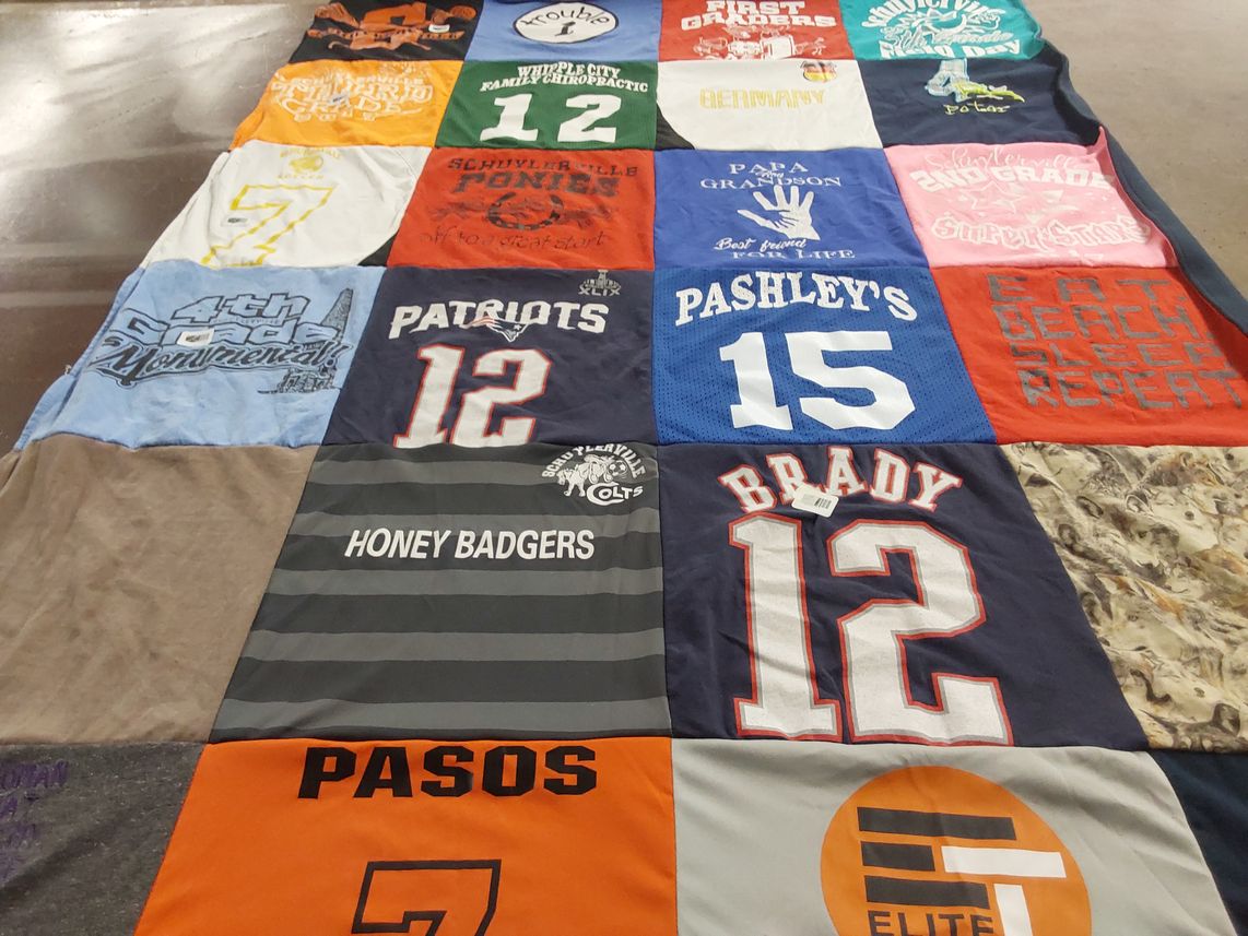 T-shirt quilt featuring new england patriots by Tricia from NY