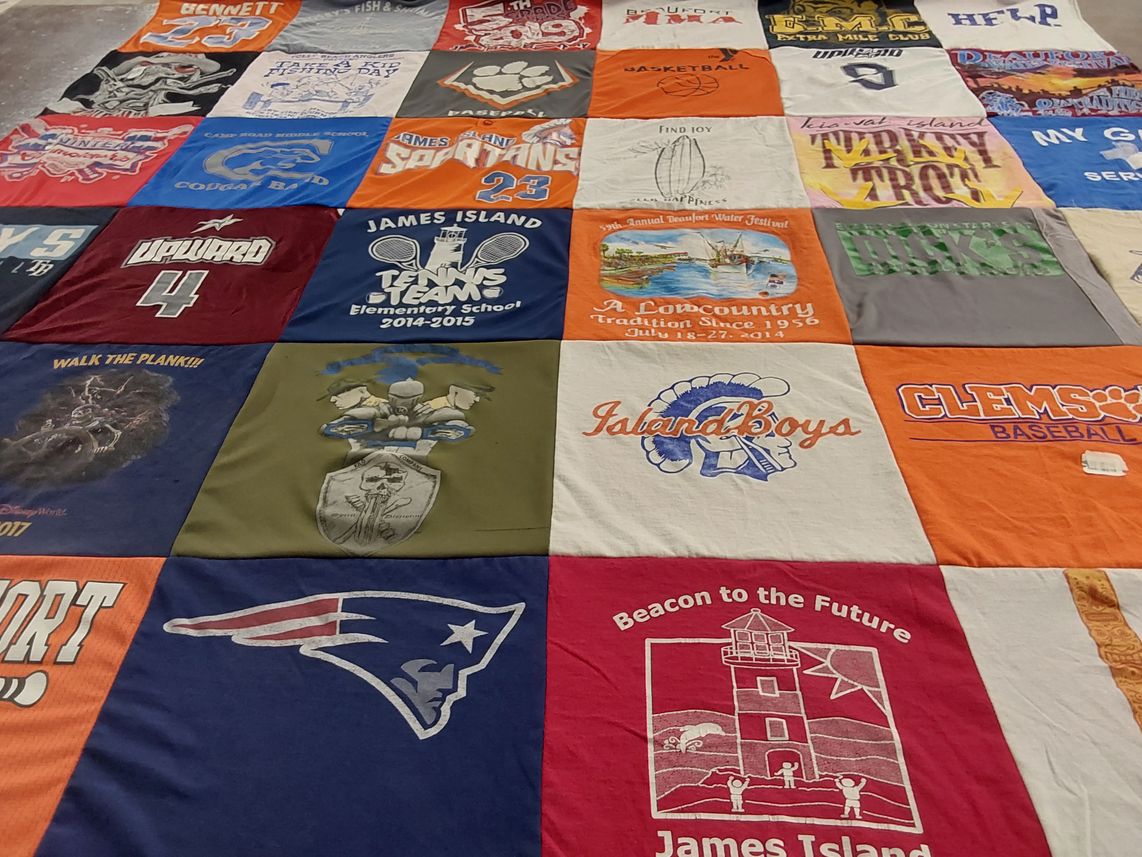 T-shirt quilt featuring clemson university, james island high school by Kristina from SC