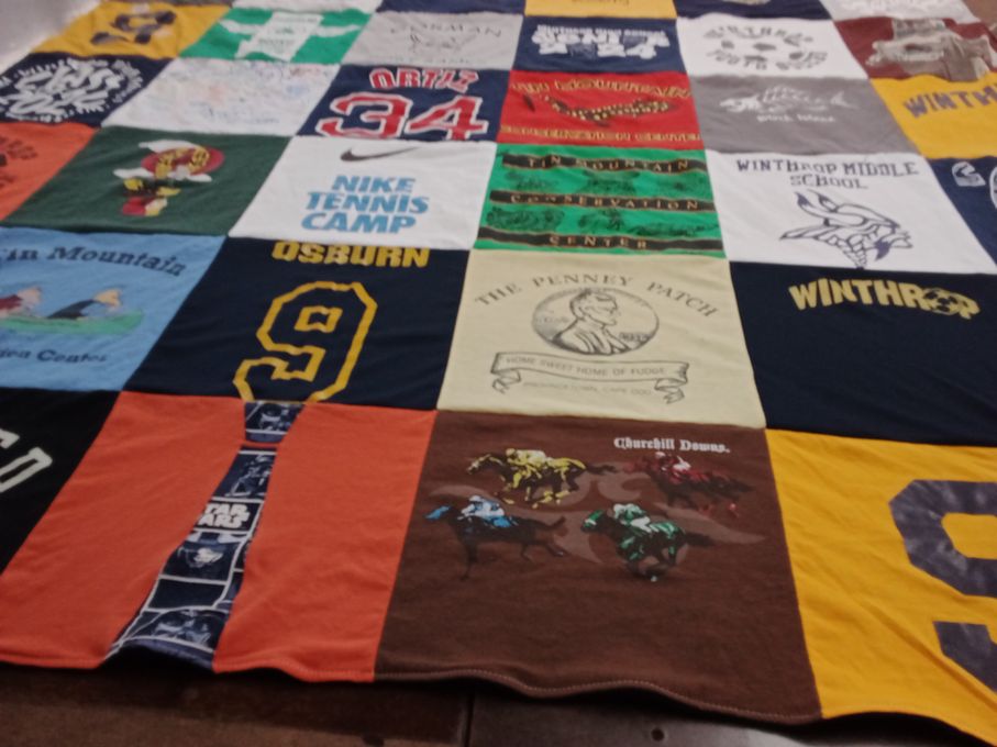 T-shirt quilt from winthrop middle school by carin from MA