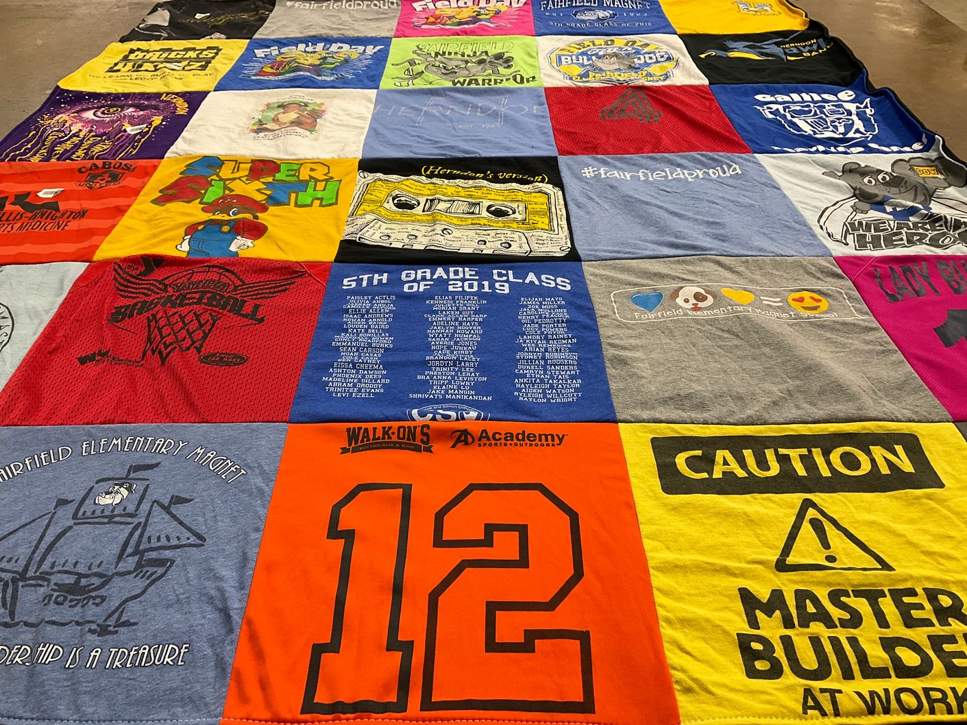 T-shirt quilt featuring fairfield by Jessica from LA