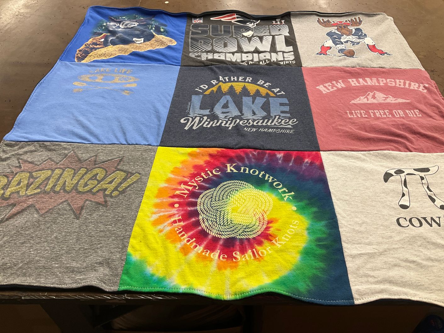 T-shirt quilt featuring new hampshire champions by Jane from MA