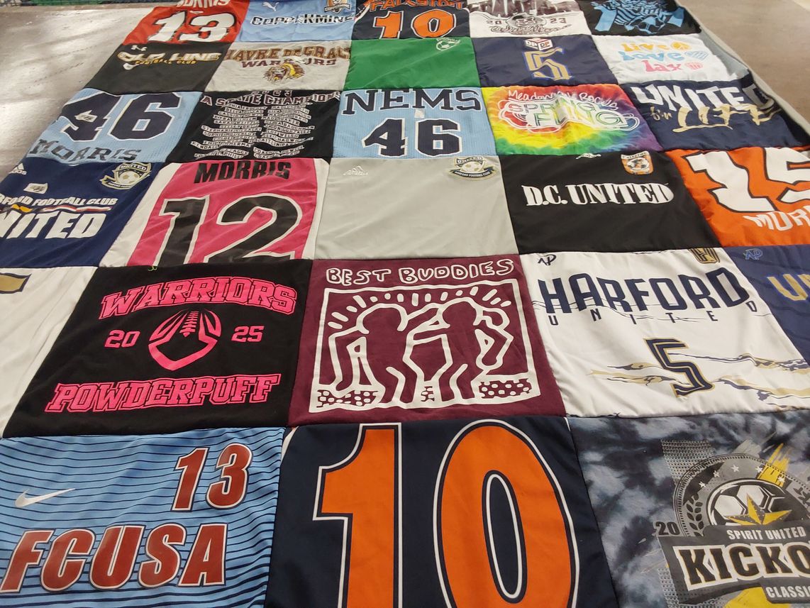T-shirt quilt featuring d.c. united, spirit united by Kate from MD