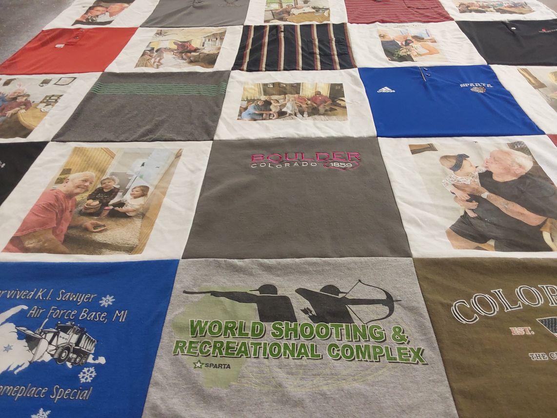 T-shirt quilt featuring sparta shooting team by Dayle from IL