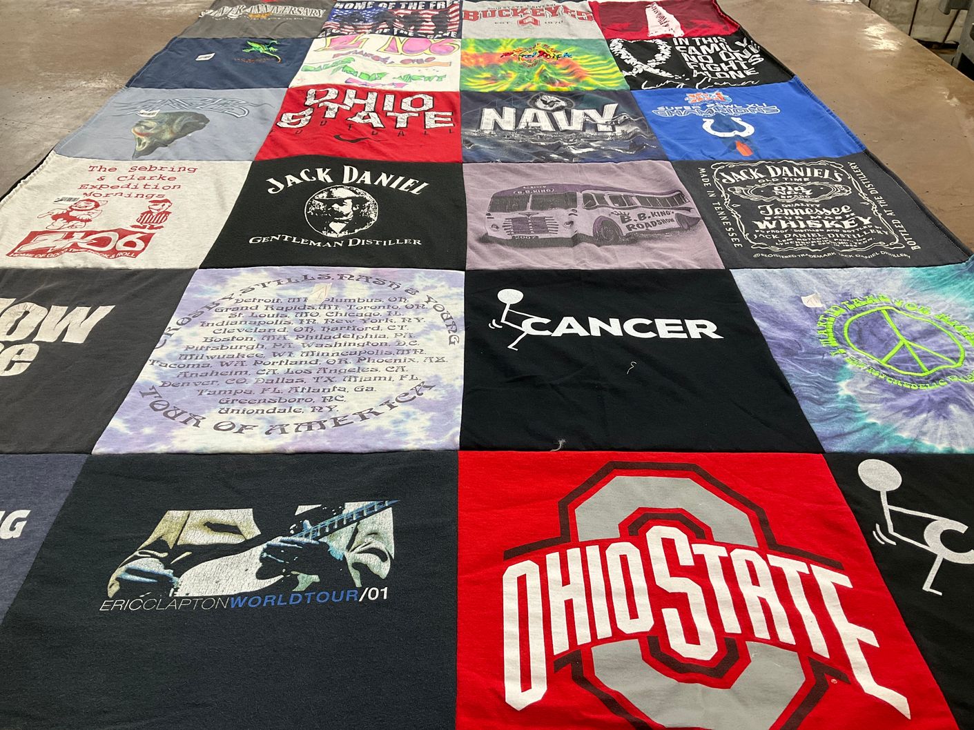 T-shirt quilt from ohio state university by Christine from OH