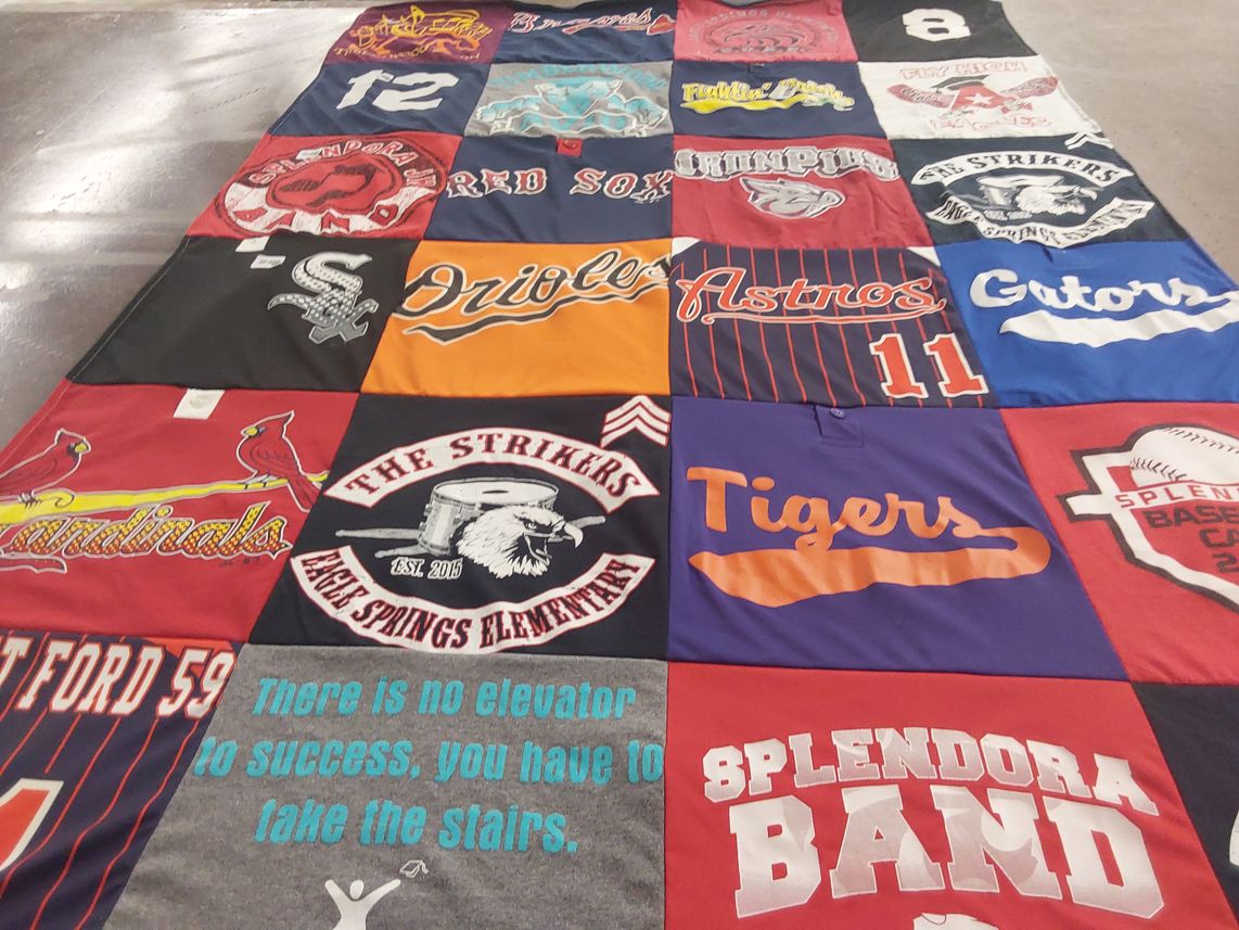 T-shirt quilt featuring st louis cardinals, chicago white sox by Deyna from TX
