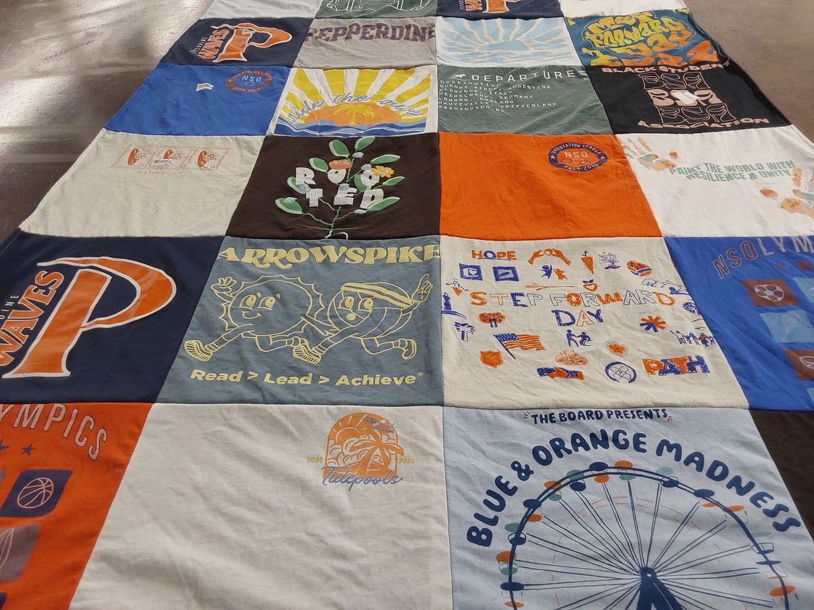 T-shirt quilt from pepperdine university by Mariola from MD
