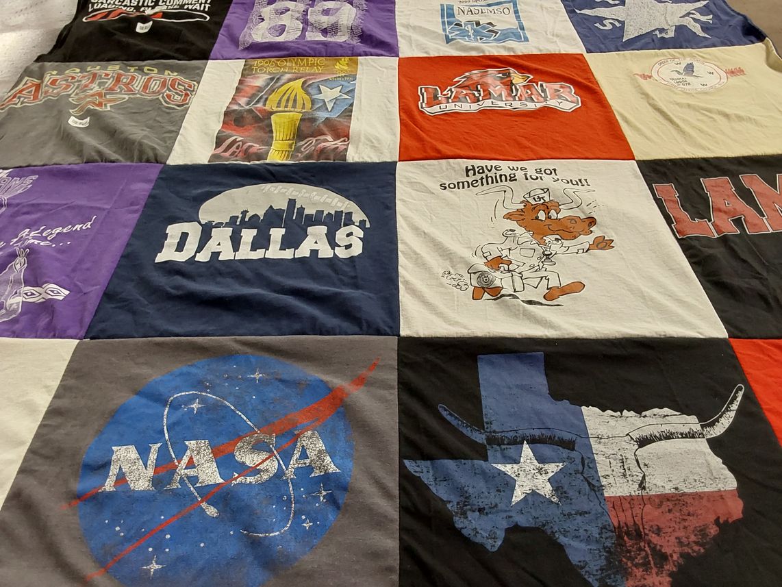 T-shirt quilt from lamar university by Kimberly from TX