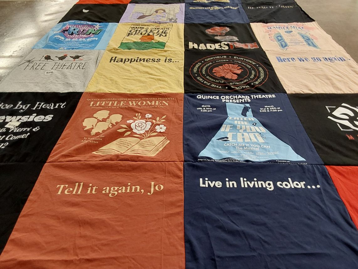 T-shirt quilt from quince orchard high school by Crystal from MD