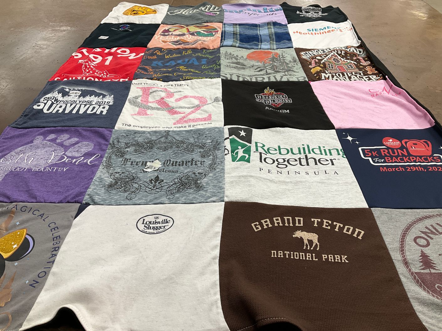 T-shirt quilt with outdoor, recreation themes by Matt from FL