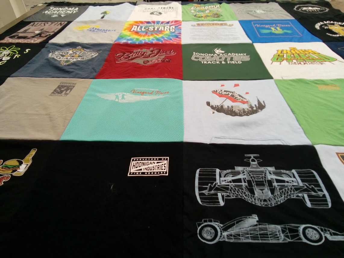 T-shirt quilt from sonoma academy by Melissa from CA