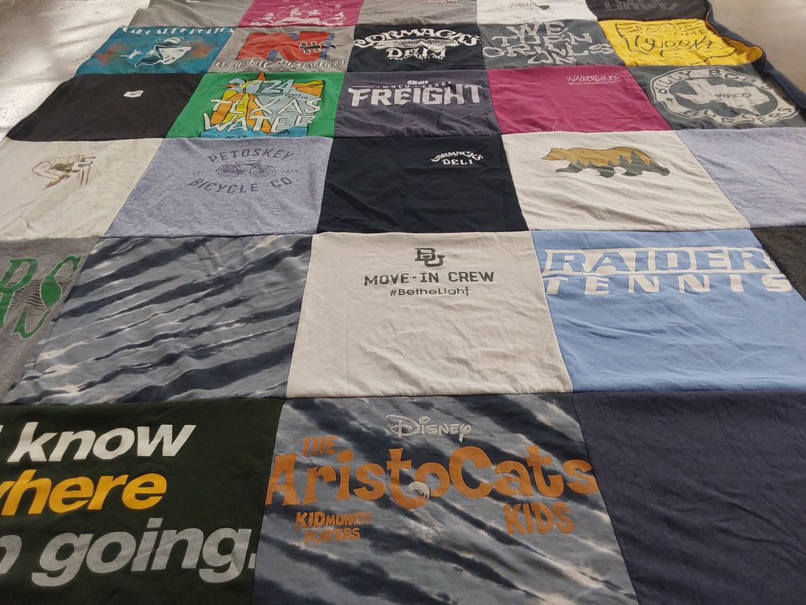 T-shirt quilt from baylor university by Carrie from CA